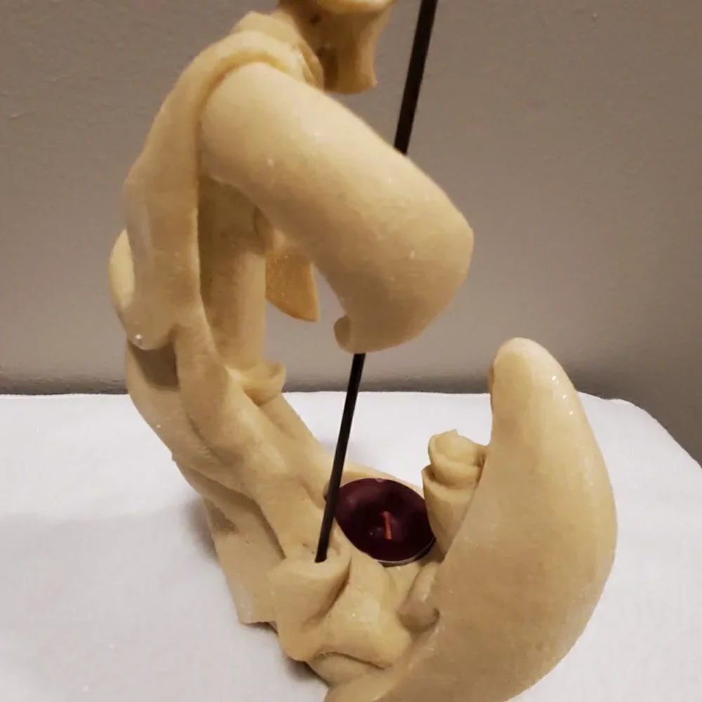 Nativity tealight holder. christmas deco. candle